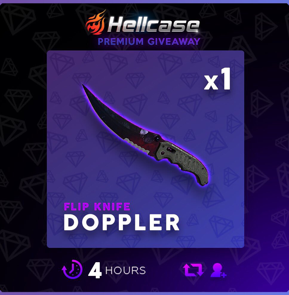 hellcasecom's tweet image. 🔥Flip Knife | Doppler Giveaway:

▪️RT &amp;amp; Follow &amp;amp; Tag 2 Friends &amp;amp; Trade URL
▪️GET BONUS goo.gl/GFehLG 

🏆Winner in 4 hours!