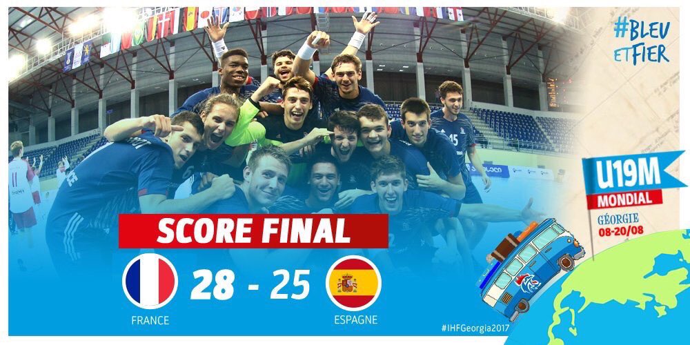 mhbofficiel's tweet photo. #MondialU19 : Champions du Monde! Félicitations @FRAHandball 🇫🇷#KyllianVilleminot #JulienBos https://t.co/ahrcHqFXRH