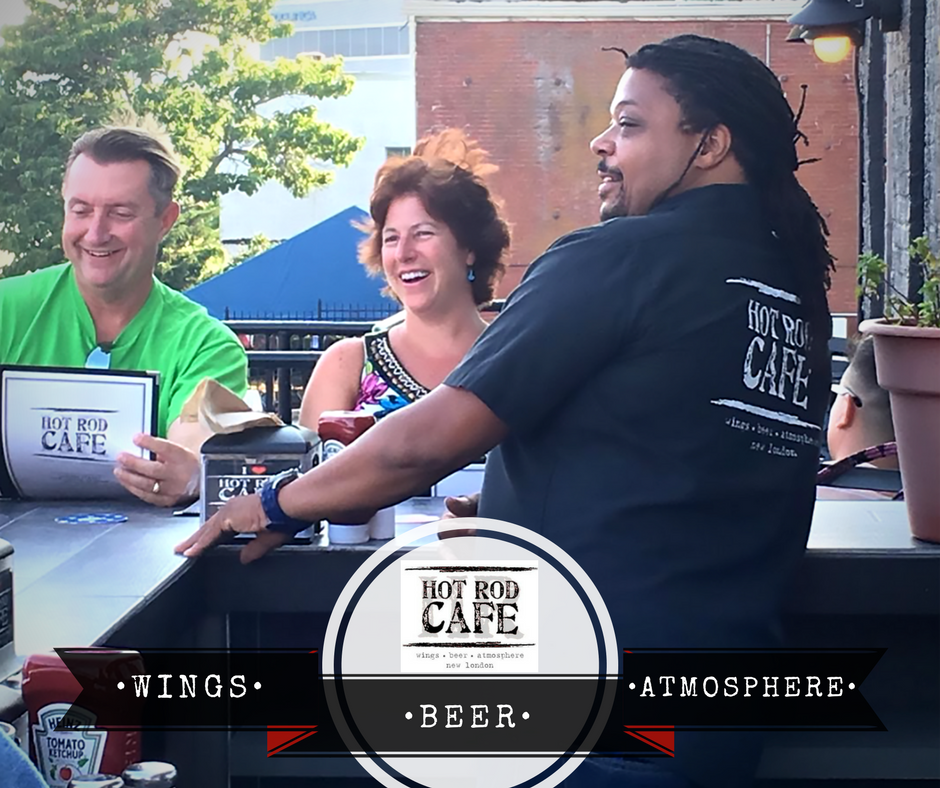 HotRodCafeNL's tweet photo. Perfect weather for drinks and food! See you at Hot Rod's! #HotRodCafe #NewLondon #Wings #Beer #Atmosphere https://t.co/hExicRDKEc