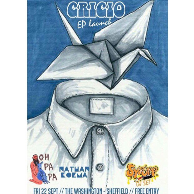 Excited to announce our #EP will be released 22nd sept at @washingtonsheff, support from <a href="/ohpapaband/">Oh Papa</a>, Nathan Cozma &amp; a dj set from Syrupp✌🏼