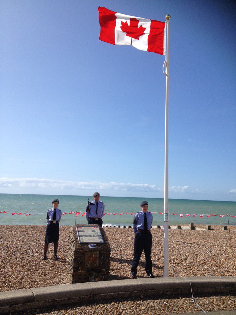 45F Worthing cadets on parade this morning. Great turn out commemorating Canadian troops. Well done all