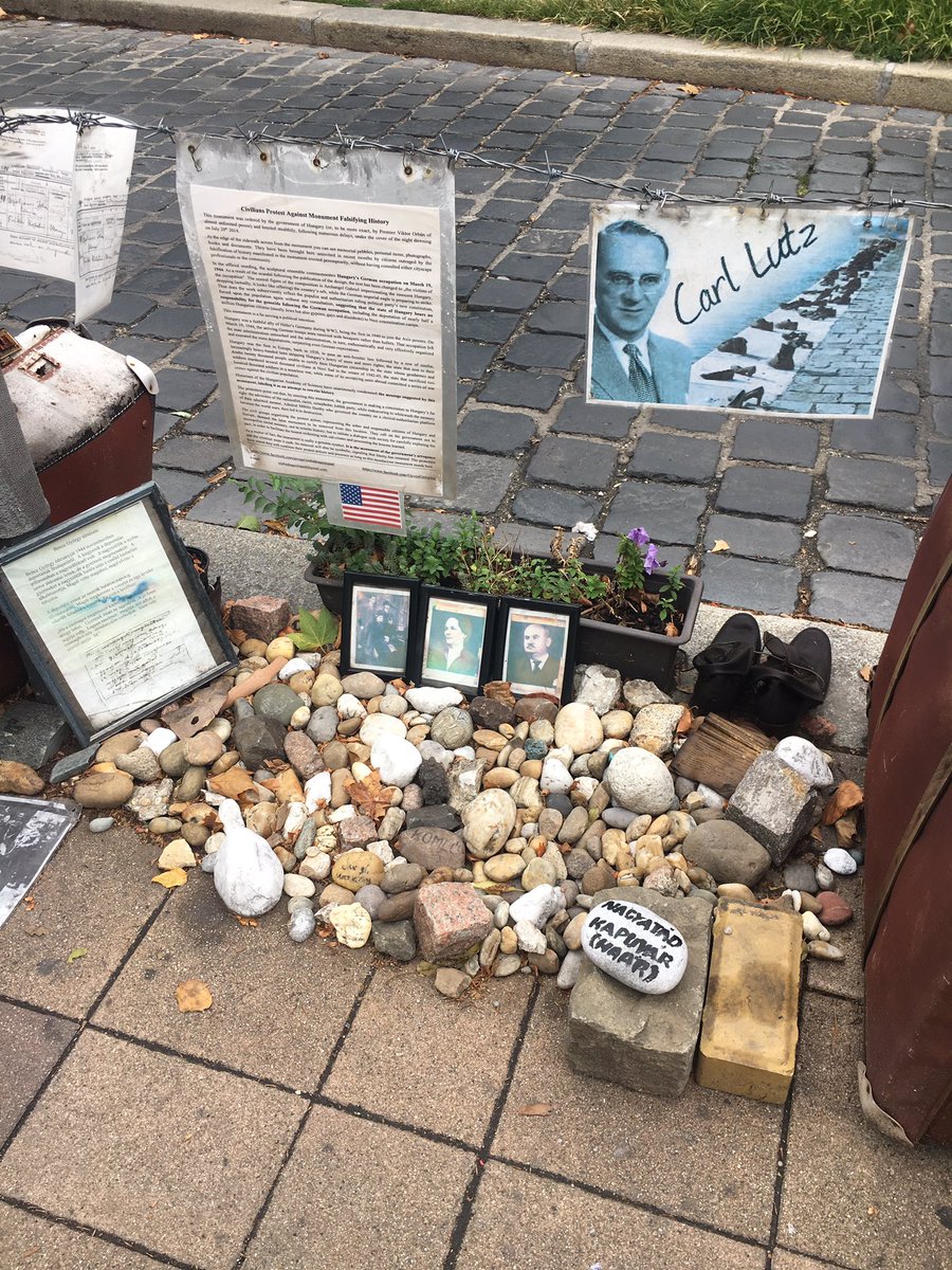 roumena's tweet image. Amazing yet controversial #memorial in #Budapest debunking the supposed history of German-occupied Hungary &amp;amp; WWII victims