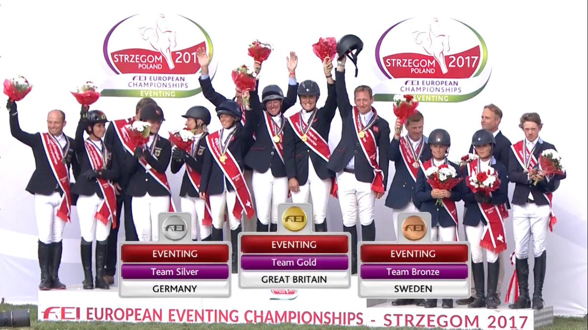 Le podium de ces championnats d'Europe 🇬🇧 🇩🇪 🇸🇪 ! #FEIEuros2017 #Strzegom2017