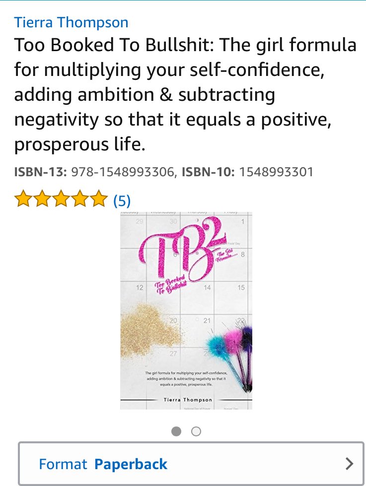 TierraTraniece's tweet image. #StayBooked get your copy of #toobookedtobullshit on amazon.com now 💕