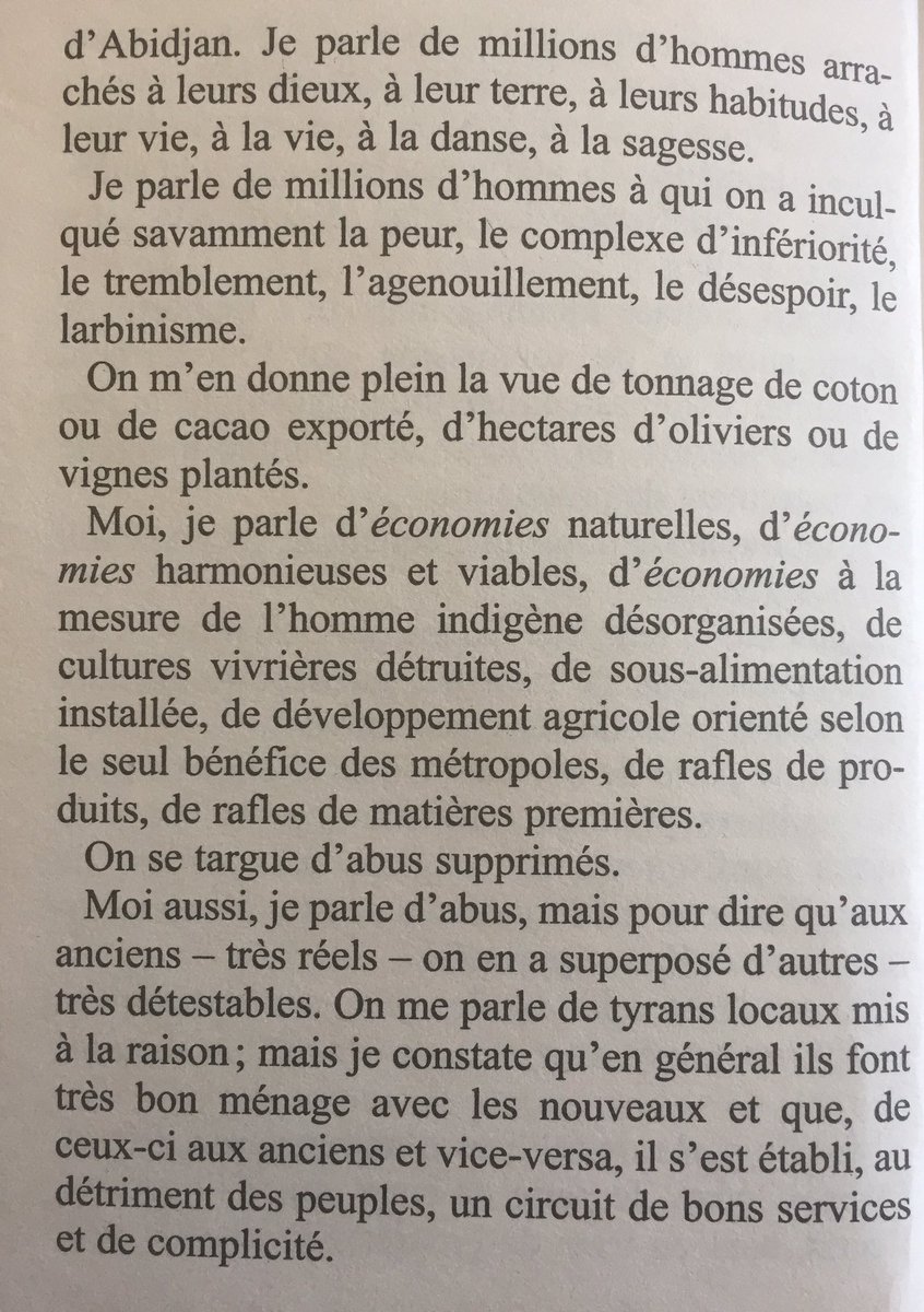 Claudy_Siar's tweet photo. La famille,au regard des discussions de ce jour,lisez attentivement ces 2pages de #DiscoursSurLeColonialisme de #AiméCésaire #UnPasséPrésent https://t.co/gW8ii3MEqN