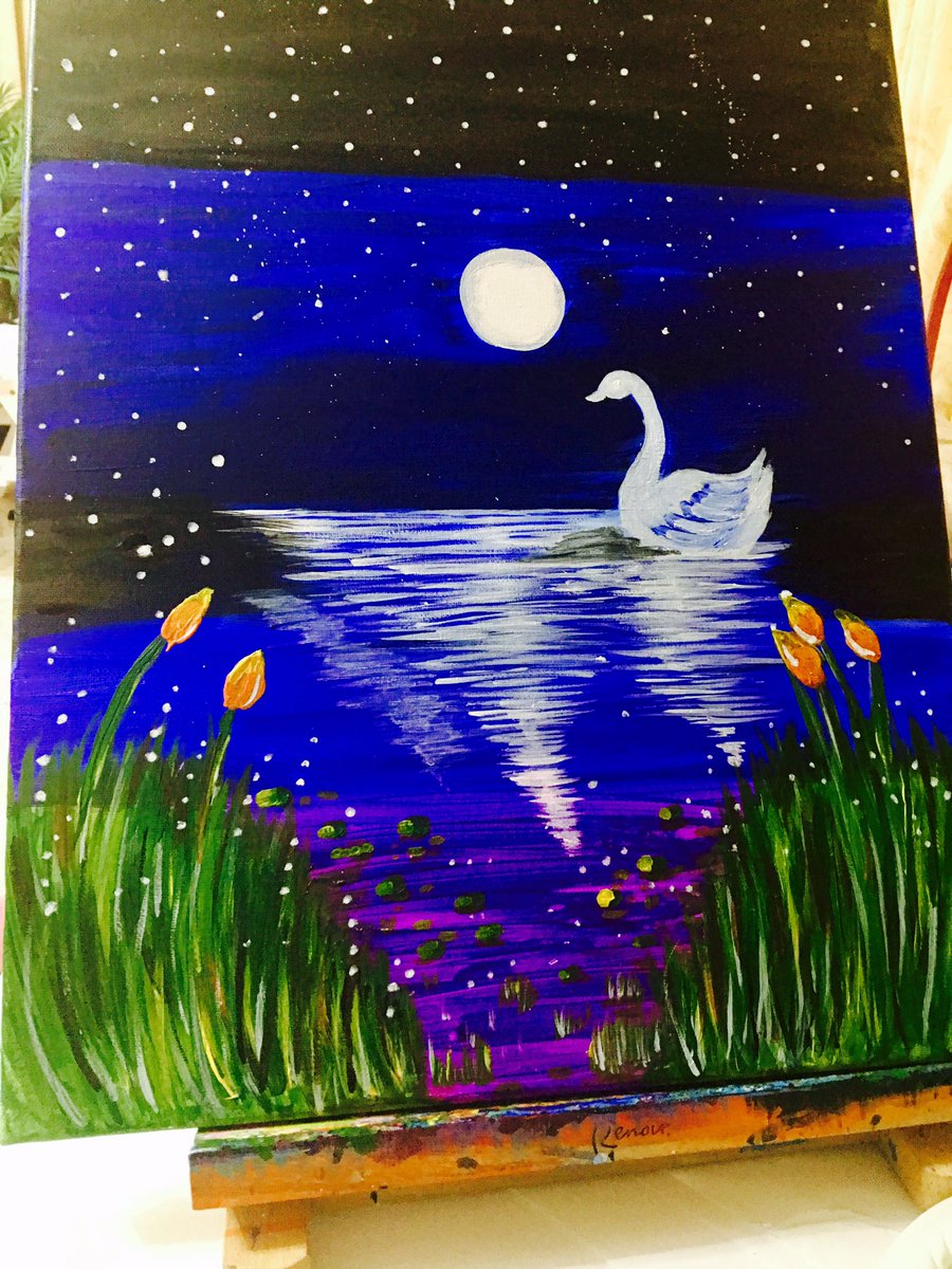 kjsbrushncanvas's tweet photo. #workingonit #newone #artistatwork #happy #mywork #mylife #mypainting #myart #Australia #sydney#swan-Lake #kJsbrushncanvas https://t.co/MMoOGVDMrf