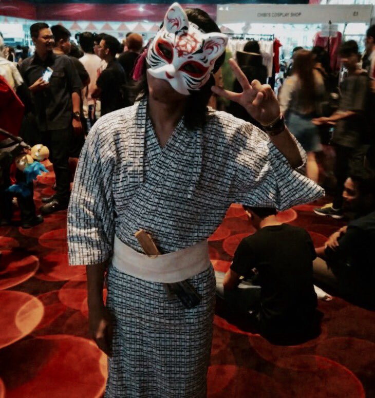 Hashtag_m's tweet photo. day1 19/8 , my yukata fit me well af mayn #animangaki2017 https://t.co/aCZcvpt1ob