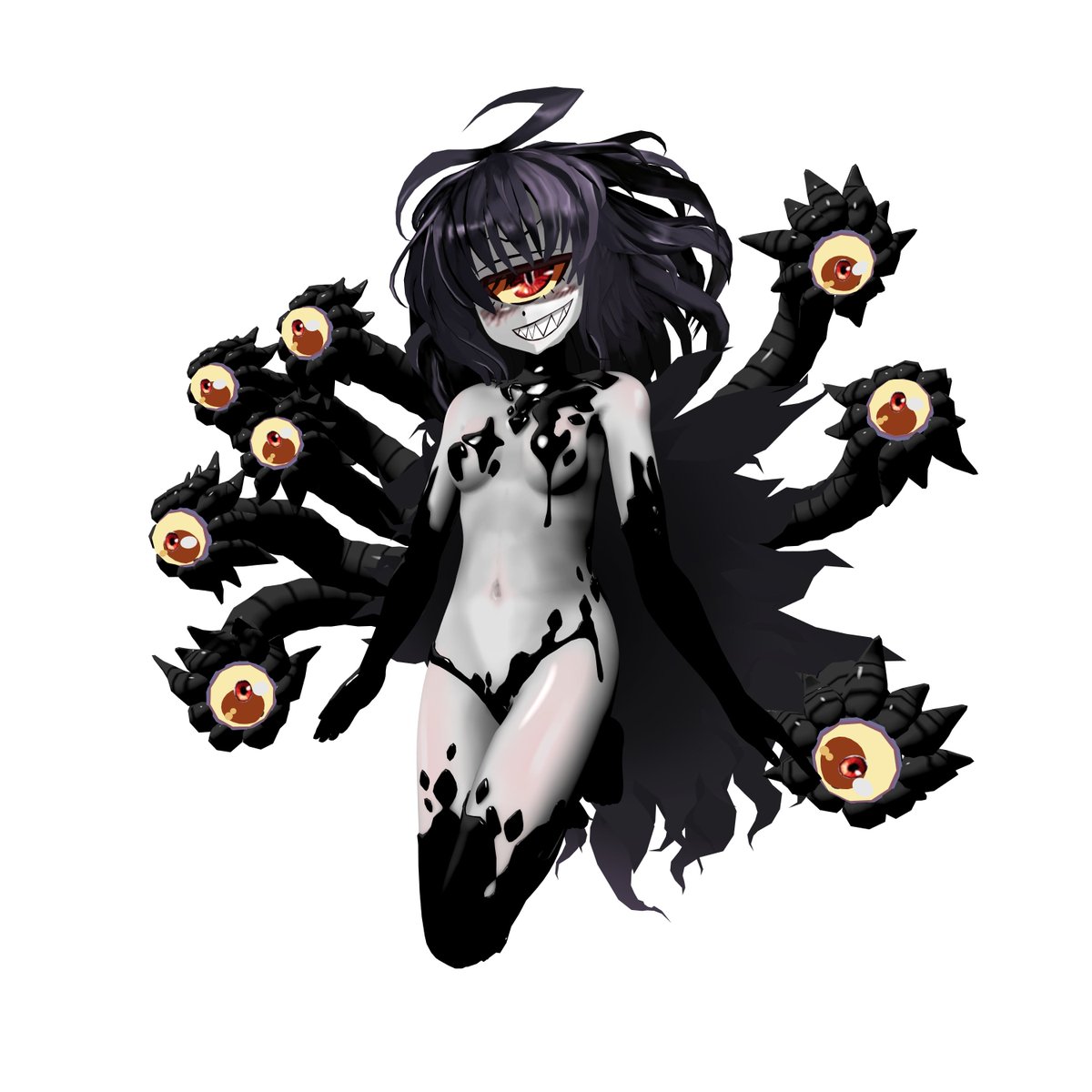 ぐみ ん Vrc 魔物娘図鑑二次モデル イラスト風3dcg あんまりイラストっぽくないかも