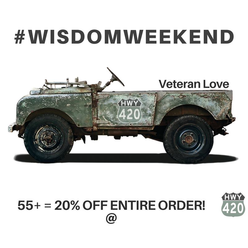 Hwy420xyz's tweet photo. #WisdomWeekend

If this used to be your daily driver... we want to thank you.

55+ = 20% OFF ENTIRE ORDER! - All Weekend https://t.co/41ms8vFgjR