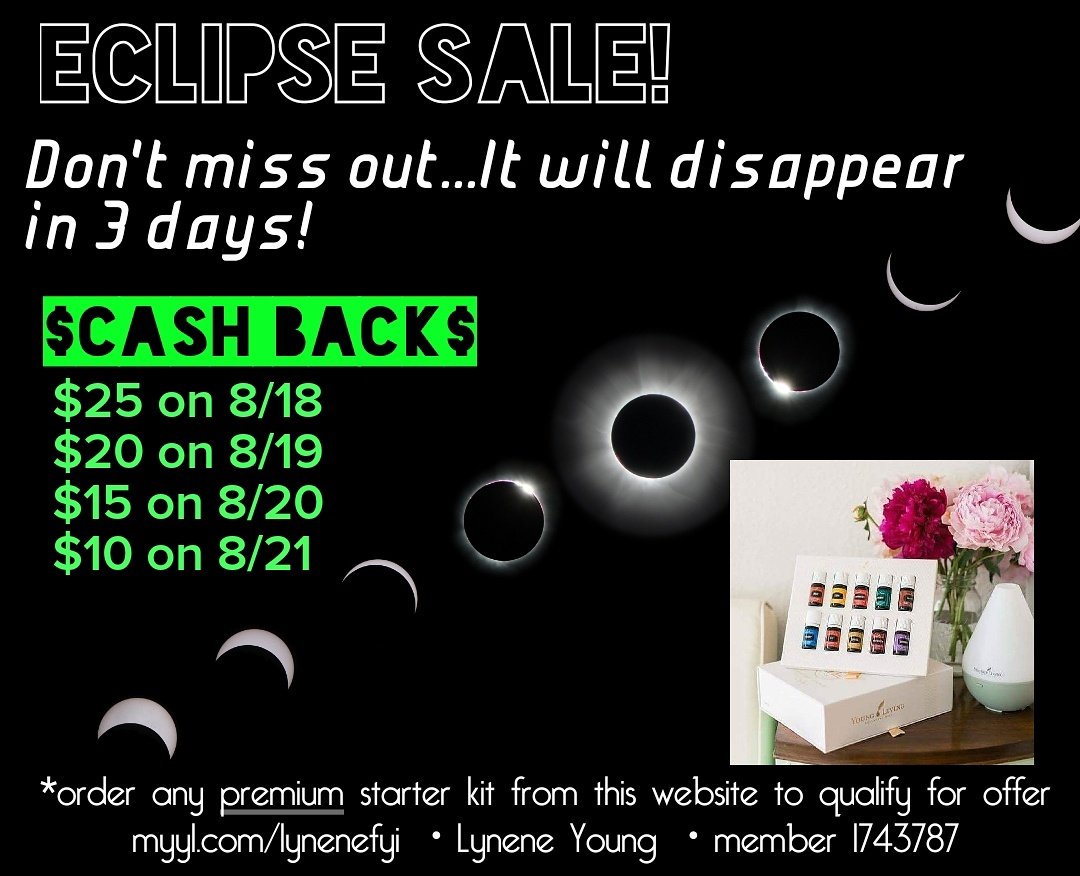 lynene_young's tweet photo. Catch this disappearing discount before it's gone! https://t.co/4rWRisQxoR
#Eclipse #cashback #discountshopper #essentialoils https://t.co/kW4eOimXol