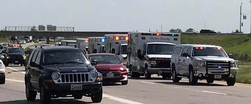 EMSMedDirector's tweet photo. SW MO EMS Task Force enroute to supplement local EMS for Solar Eclipse 2017.  [Photo credit to Jerry Deems] https://t.co/jfwS7pS5CE
