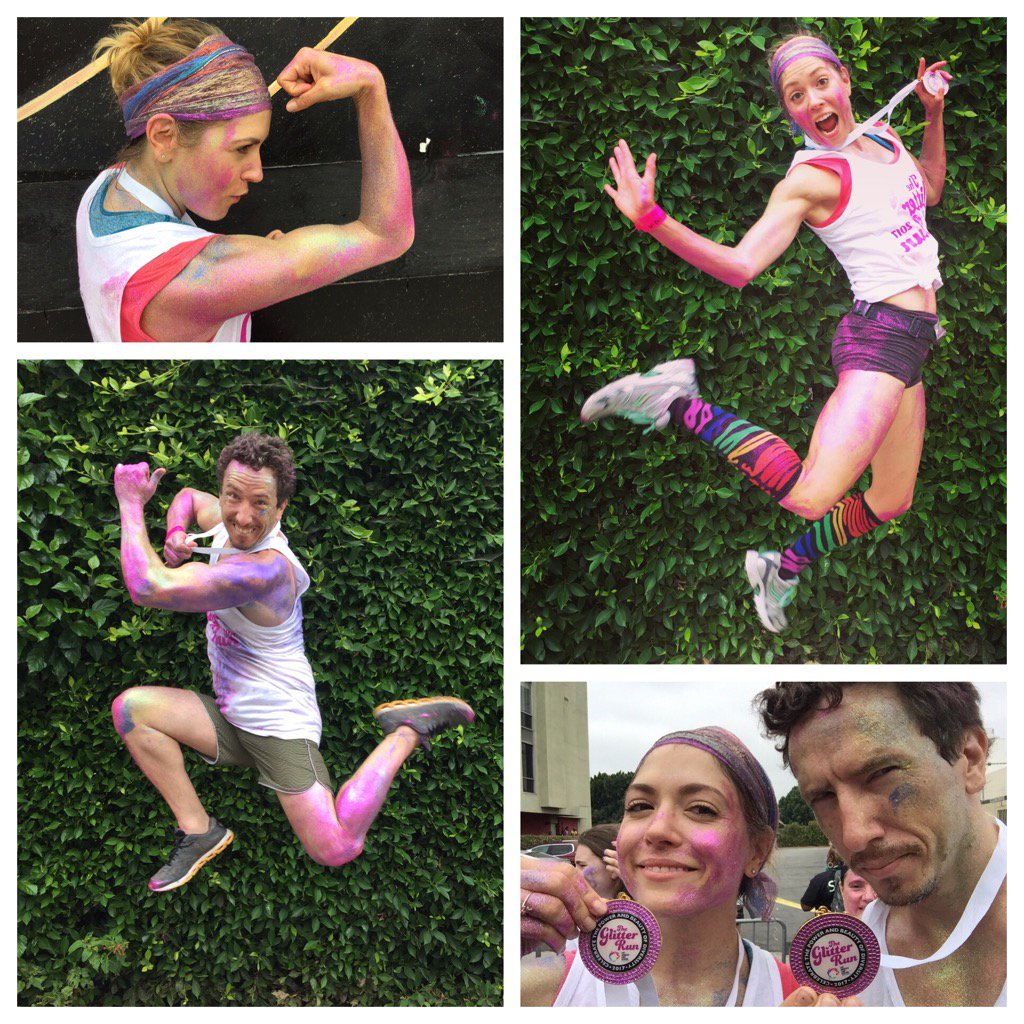 A Sunday well spent celebrating the Power &amp; Beauty of Diversity #glitterrun #LosAngeleslgbtcenter #loveisloveislove