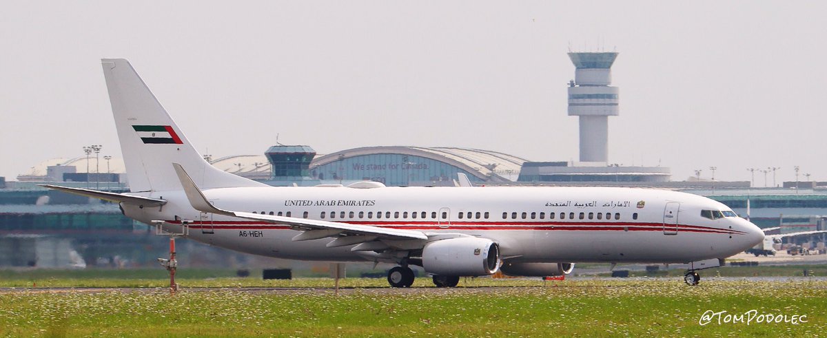 TomPodolec's tweet photo. United Arab Emirates #DUB6 Boeing 737-800 BBJ2 just departed #Toronto runway 23, heading to New York.
A6-HEH https://t.co/7TZjBQDkPI