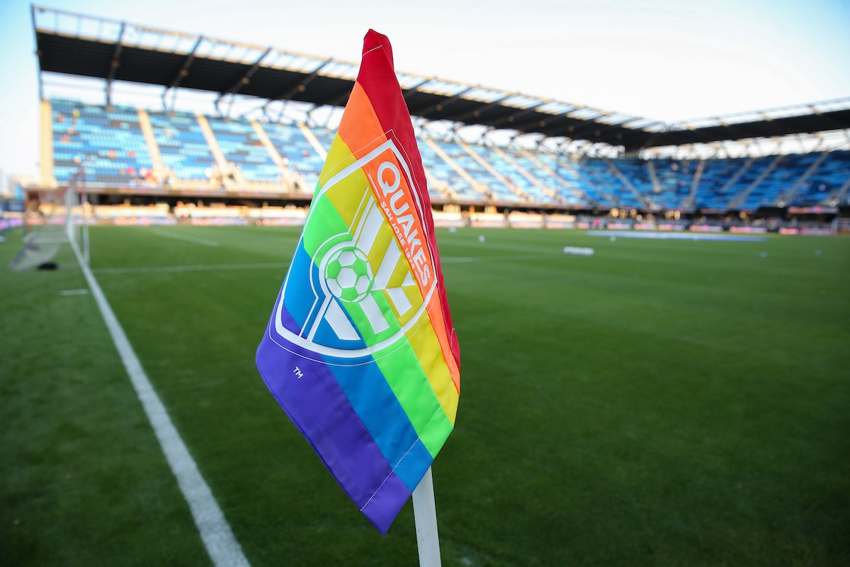 SJEarthquakes's tweet photo. Thank you to every who came out to Pride Night at Avaya Stadium. π #QuakesPride https://t.co/D8M48yayNU
