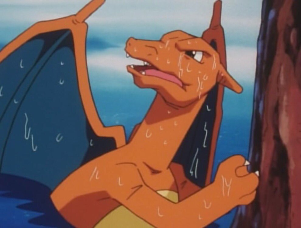 にかいち リザードンのたに またあうひまで は終盤のサトシとリザードン のお別れが伝説的に語られるので凄くシリアスだったり感動回だったりと思われがちだけど 前半は結構なリザードンの顔芸回というかギャグ回なんですよね T Co