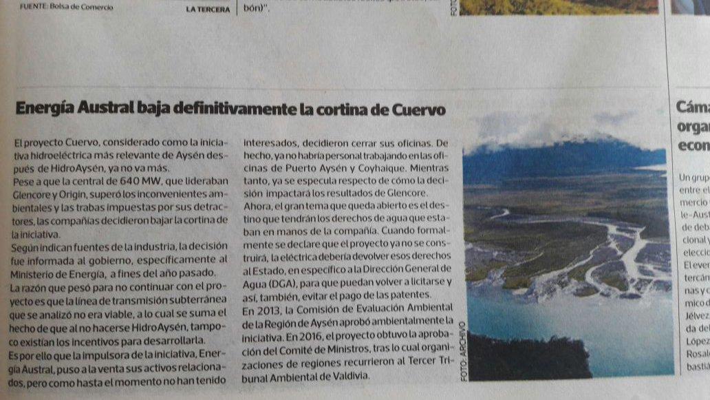 glenditaaldunat's tweet photo. Patagonia  SIN Represas 

#CUERVOLIBRE ... AHORA Y SIEMPRE !!!
Años de lucha evidenciando lo aberrante del proyecto !!! https://t.co/PuWcrDVtXP