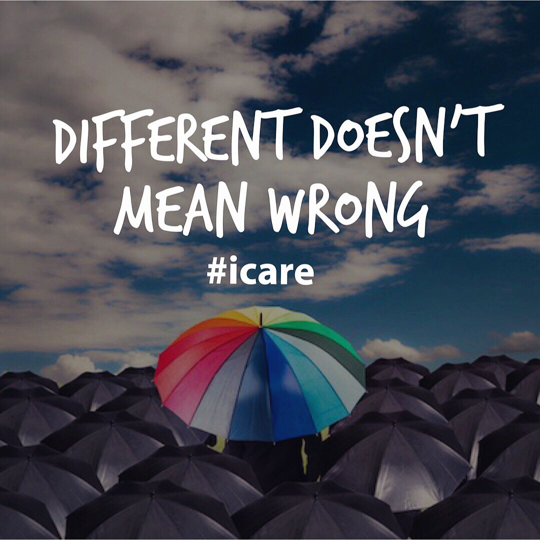 We are all beautifully different. 💙 #daretobedifferent #icare
