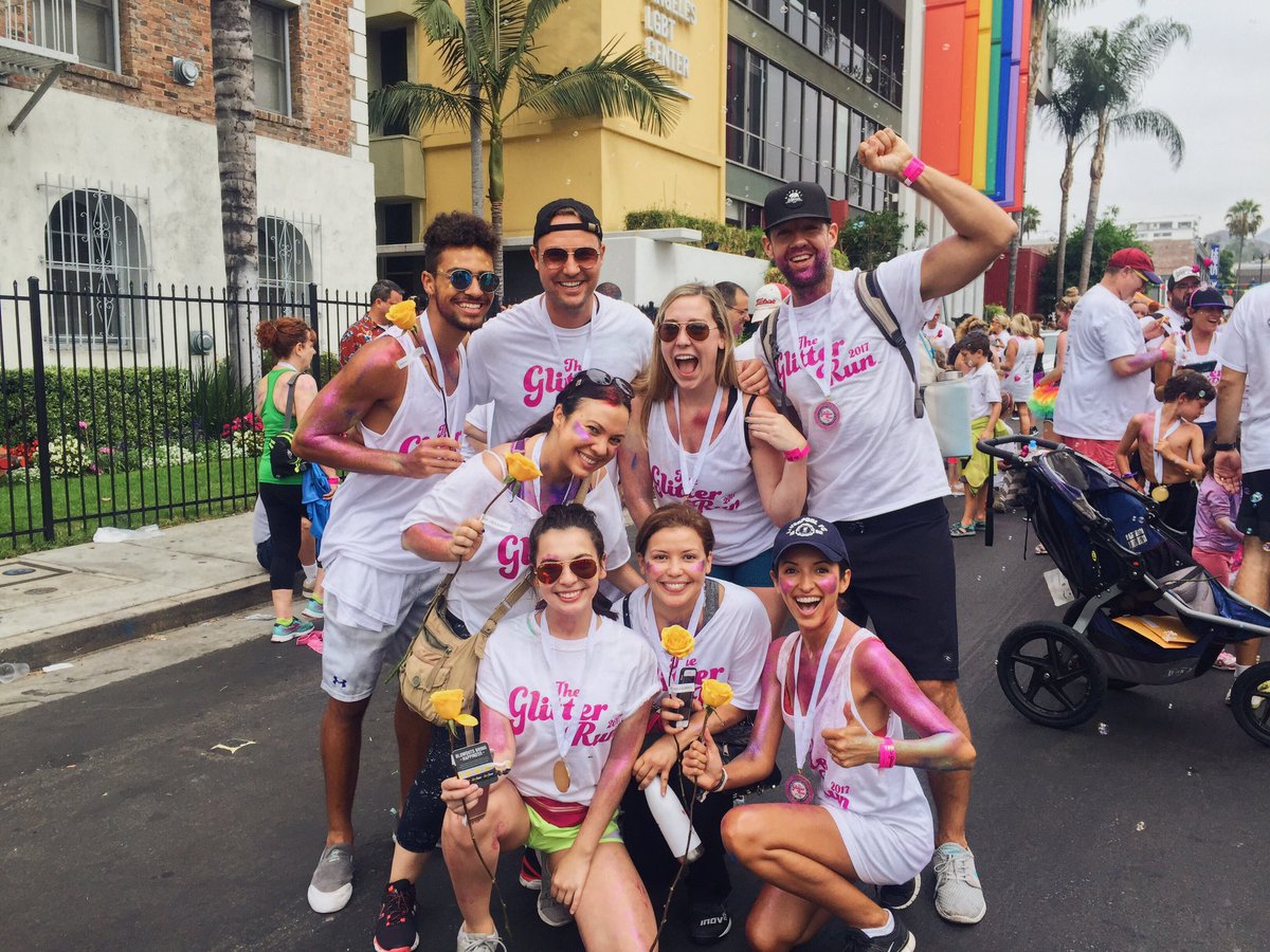 Team ODAAT at <a href="/TheGlitterRun/">TheGlitterRun</a> today 🏳️‍🌈💘