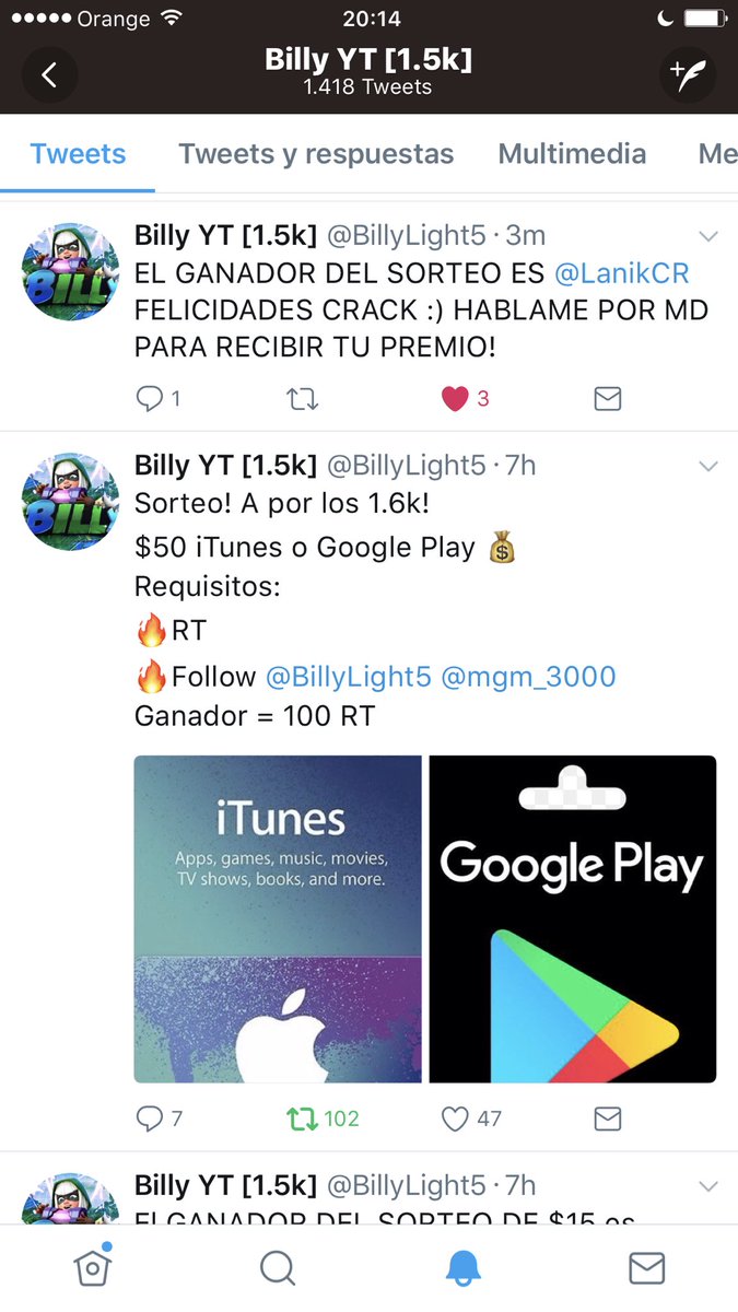 LanikCR's tweet photo. Que todos sepáis que @BillyLight5 engaña con los sorteos... supuestamente fui el ganador del de ayer y acto seguido me bloqueó... Difundidlo https://t.co/UGWEaF8RK0