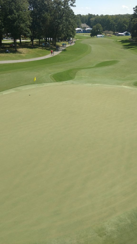 caseymjones10's tweet photo. Awesome view for the day!  #17thgreen #Wyndham​ Championship https://t.co/PHvpjeBp9l