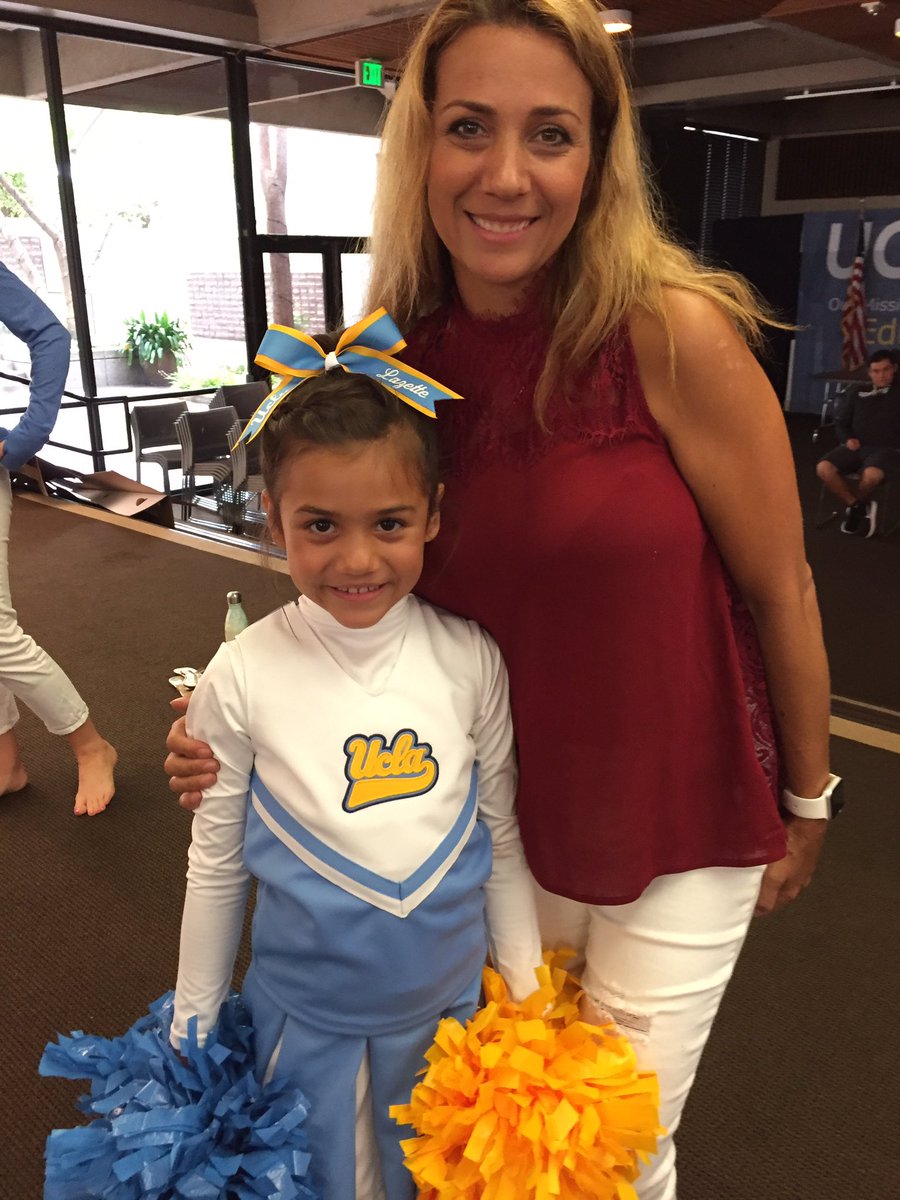 REV_Cheer's tweet photo. My lil Wildcat ready for UCLA cheer Clinic.  Looking forward to cheering on @JJPhillips15 Sept. 9 against Hawaii https://t.co/eZKY97cUyZ