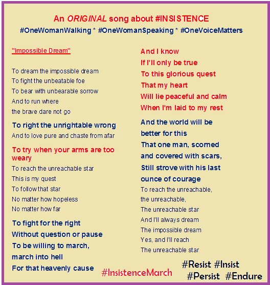 InsistenceMarch's tweet photo. An "ORIGINAL" song about #Insistence

It's not a NEW idea
and it IS an Important one
#Repair
#OneVoiceMatters
https://t.co/l0W4iui68k https://t.co/i3EJuw5xuj