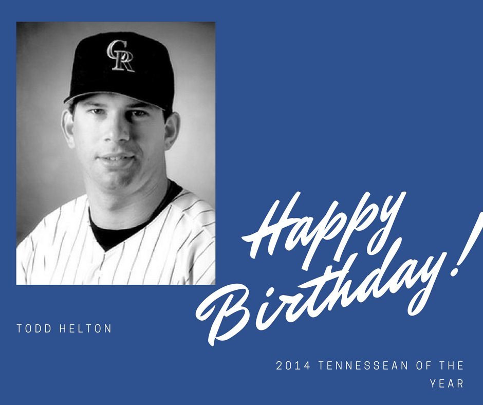 The wishes former and great Todd Helton a Happy Birthday! 