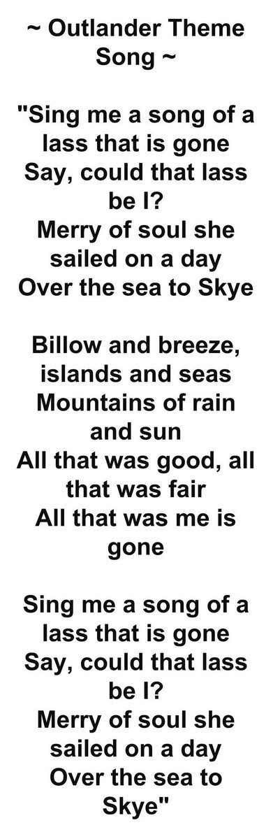 I love the song #outlander #nog zo lang wachten..