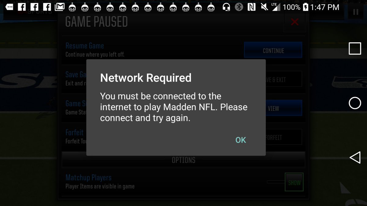 MattPezzi's tweet photo. @EAMaddenMobile this happened twice now I've lost two of my weekend tournament tickets. Get back with me ASAP https://t.co/mYBOxYdQir