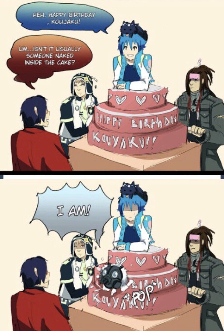 BlueLeafSera's tweet photo. "Happy Birthday Koujaku!!" 🎊🎉🎊🎉🎁🎁 https://t.co/d97IKYlmEM