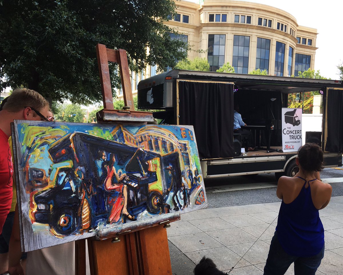 TheConcertTruck's tweet photo. Had a blast playing at @SodaCitySC Market Brunch today! The moment was captured by Trahern Cook in this gorgeous painting 😍 #eclipseweekend https://t.co/UMOCQOJbWj