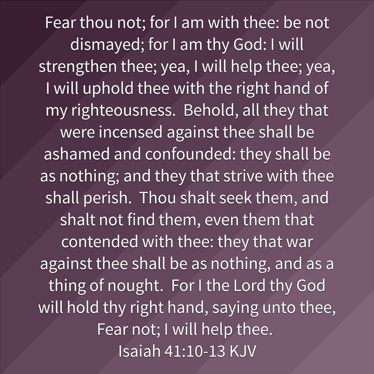 Josephdowler9's tweet photo. Fear thou not; for I am with thee: be not dismayed; for I am thy God: I will strengthen thee; yea, I wi…
https://t.co/fpJcoFmDML https://t.co/y03v208DLY