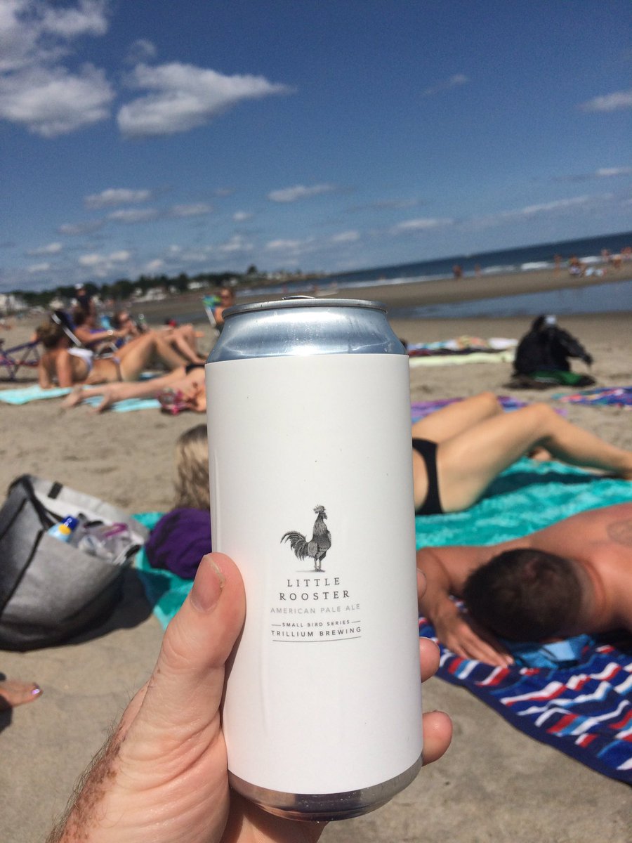 TMita's tweet photo. @trilliumbrewing Another Sunday on the seacoast and another small bird on the beach. Fantastic! Cheers! #littlerooster https://t.co/U6ZvNBzfVr