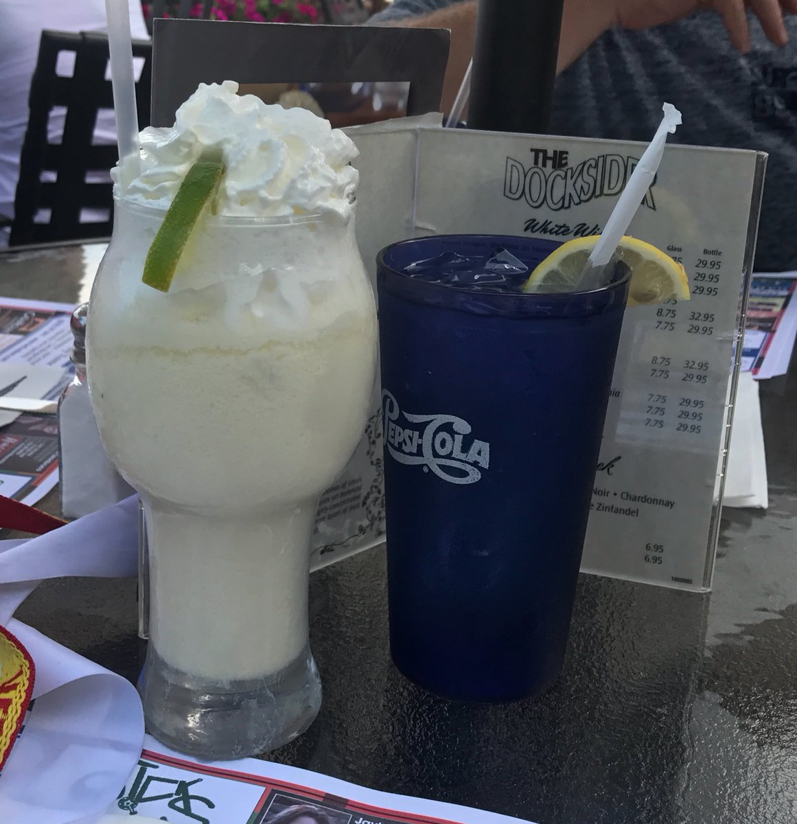 Momof3princess's tweet photo. @BlueChairBayRum by @kennychesney makes a great drink! Key lime Pina Colada at the #docksider on #glenlake #adirondacks https://t.co/7sB3lefJzH