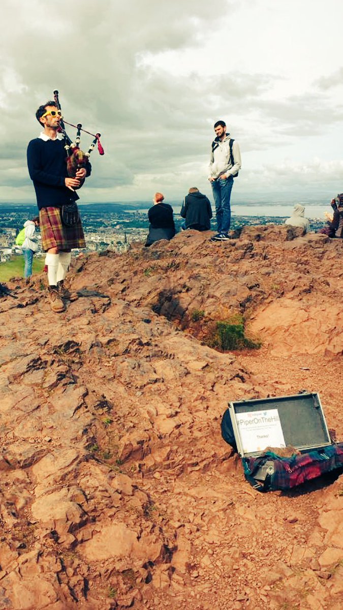 he_bru's tweet photo. #Piperonthehill what a great surprise to hear the skirl o the pipes for a little motivation to get to the top. 

#Arthur'sSeat https://t.co/oYBPFwDBzJ