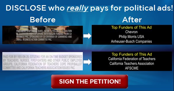 8extremes's tweet image. U WANT CA Disclosure &amp;amp; Clean Money Ads IN CA AB249  Can U Attend Sacramento Wed Aug 23 #PushTheVote
tinyurl.com/ybltb5ke