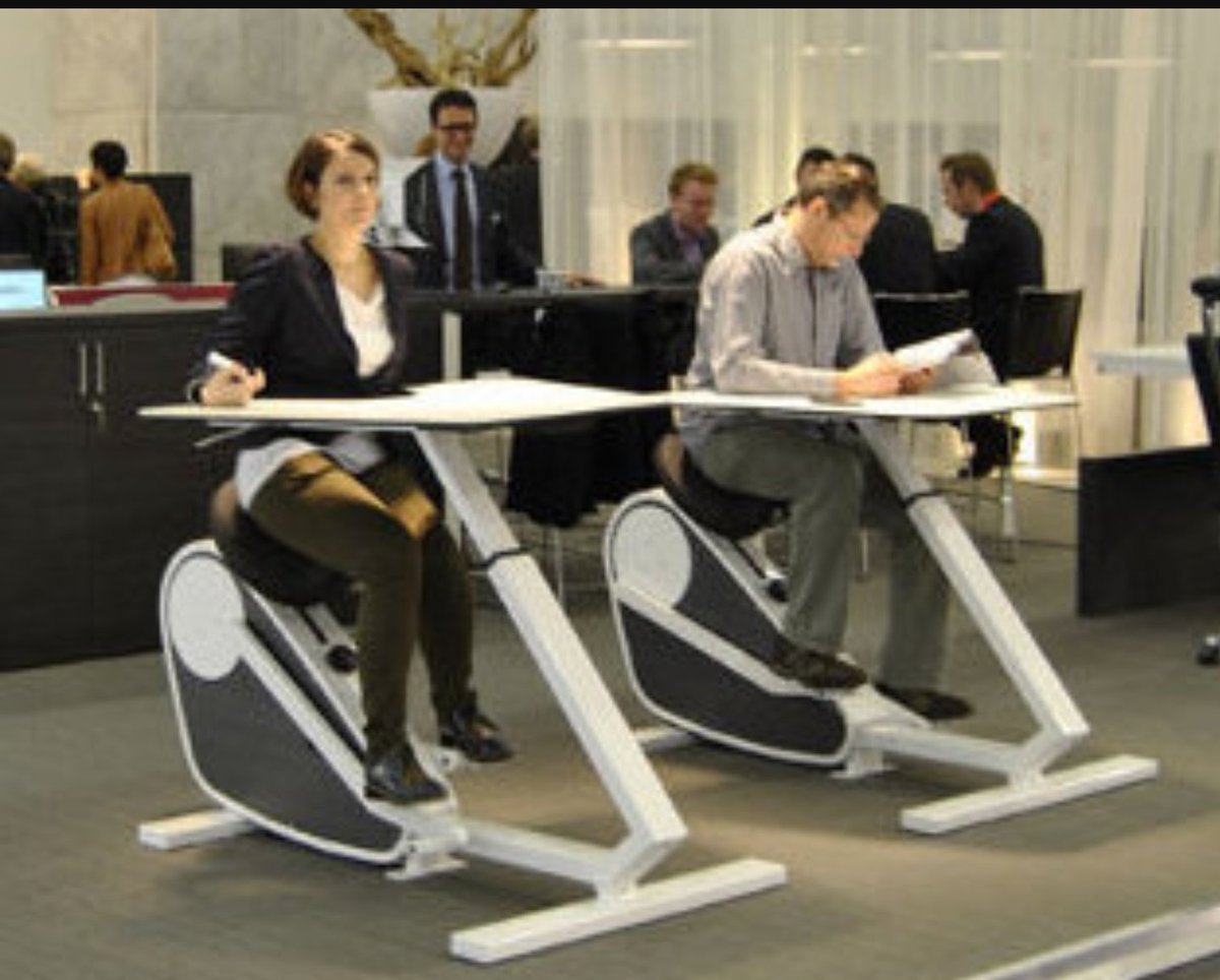 nancydielissen's tweet photo. Iemand ervaring met deskbikes (fietsen achter je bureau)? Zo ja, hoe bevalt dat? #dtv #deskbike #fitopkantoor #worktrainer https://t.co/JbleeE2VYY