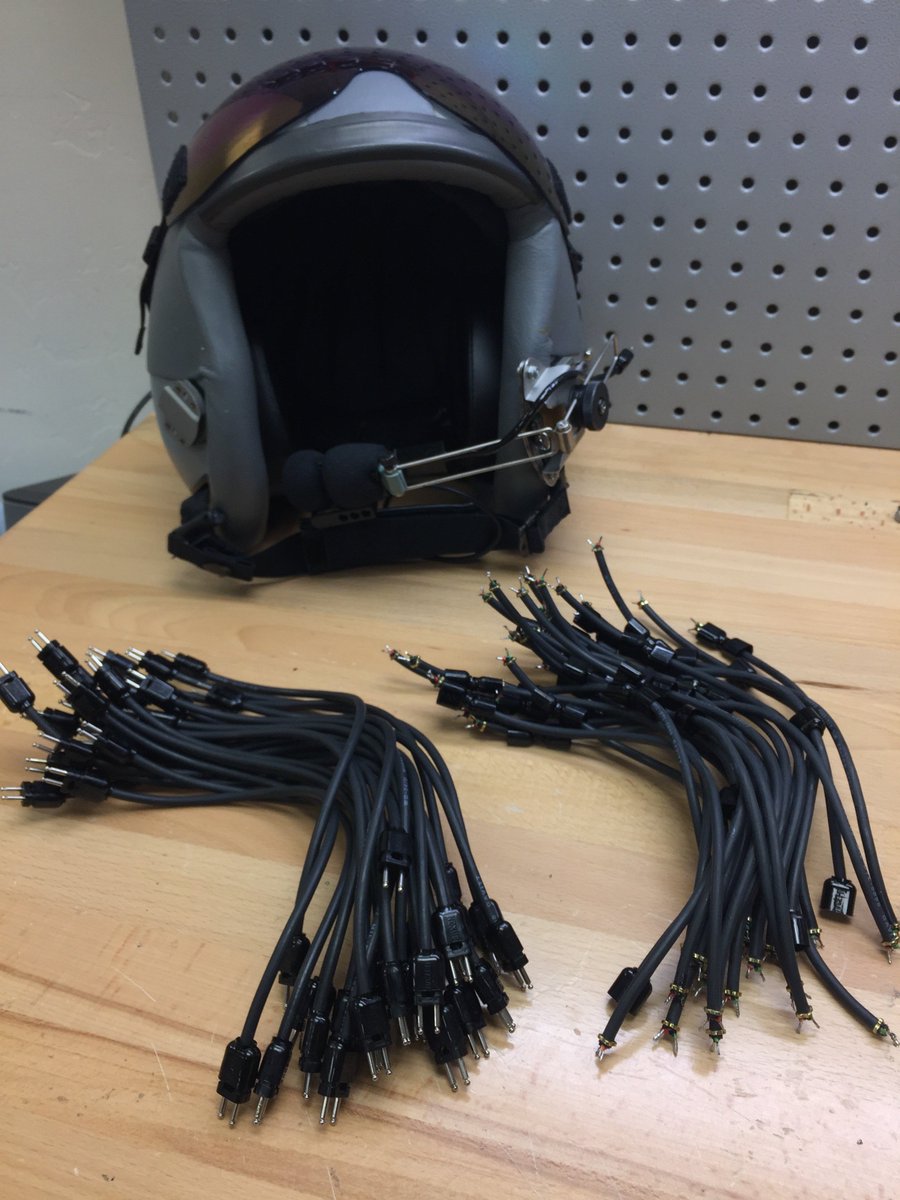 ProFlightGear's tweet image. PFG Mic Cables in production for a local USAF Fighter Squadron.