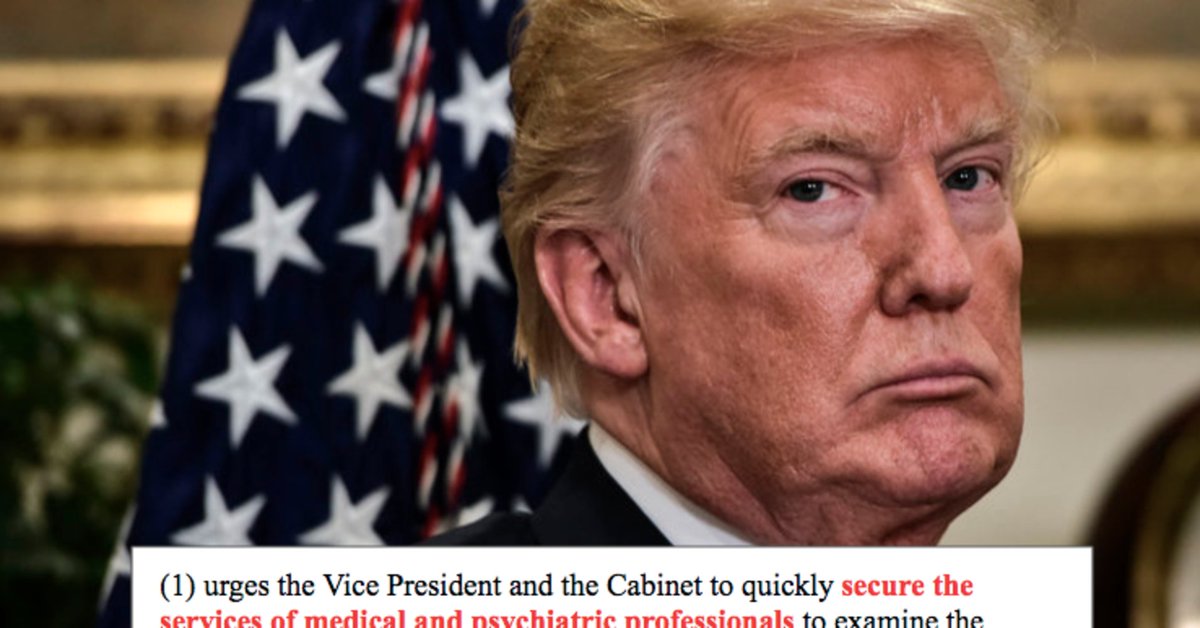 HuffPostPol's tweet image. Lawmaker pens bill requiring Trump to undergo mental health evaluation huffp.st/1sH19YX