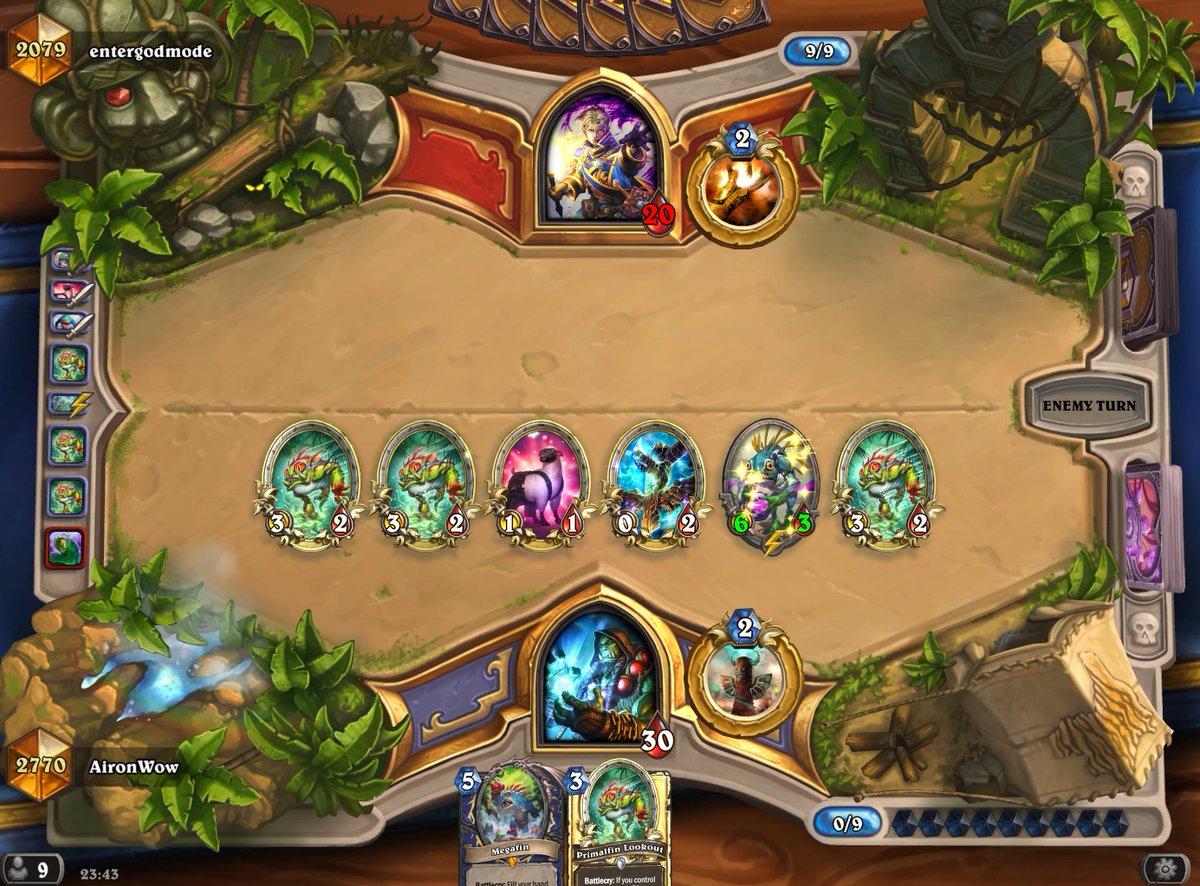 AironWow's tweet photo. Eternal value @Wortaxx @Kaisercillo_HS @AKA_Wonder @Cerealex_ @Jac0b0_CHS y del Megafyn un par de épicos y GG . #onlytier1decks #tryhardlife https://t.co/AEmcpWpW1w