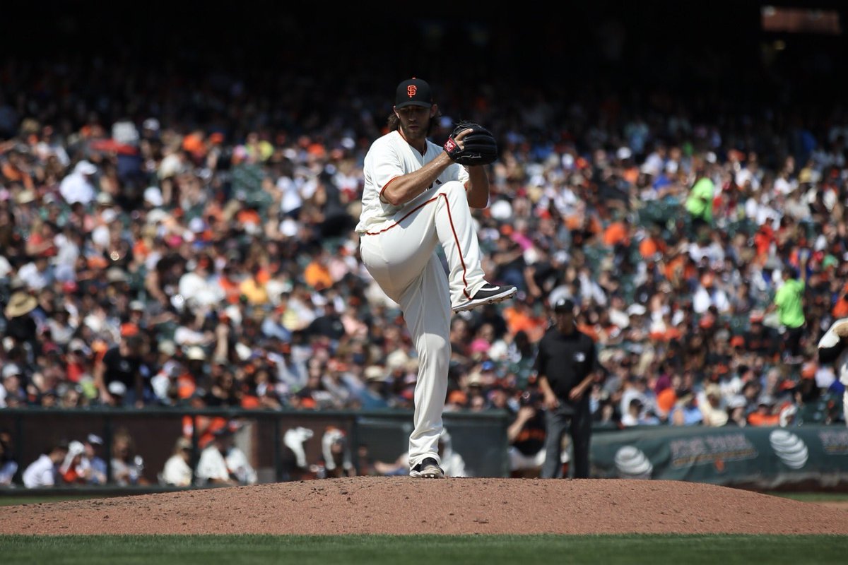 Have a day, #MadBum  111 pitches  7 strike outs  1 earned run 1 RBI   #SFGiants https://t.co/6xIL4rc79h