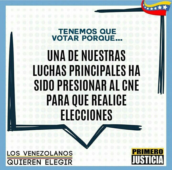 Pr1meroJusticia's tweet photo. Más de 80% de los venezolanos rechaza a Maduro, debemos evitar que la dictadura se quede con todas las gobernaciones. ¡Tenemos que Votar! https://t.co/sXdyVZZC8h