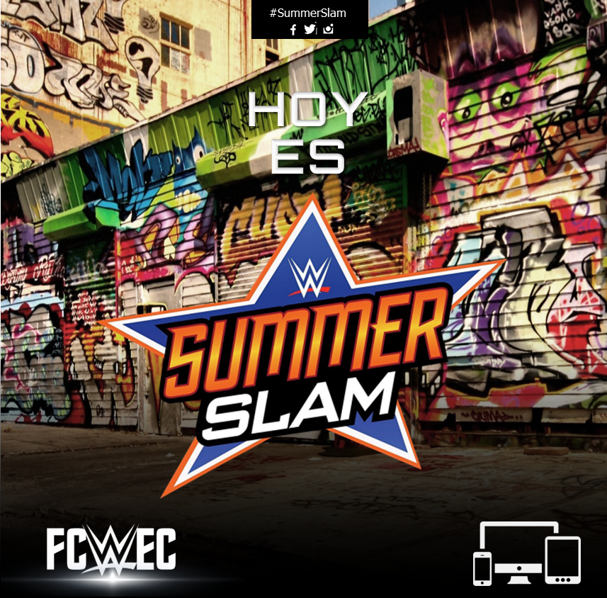 fcwwec's tweet photo. ¡EN POCO MINUTOS VIVIREMOS LA FIESTA MÁS CALIENTE DEL VERANO!
¿Preparados para #SummerSlam? https://t.co/JeIefk8EzO