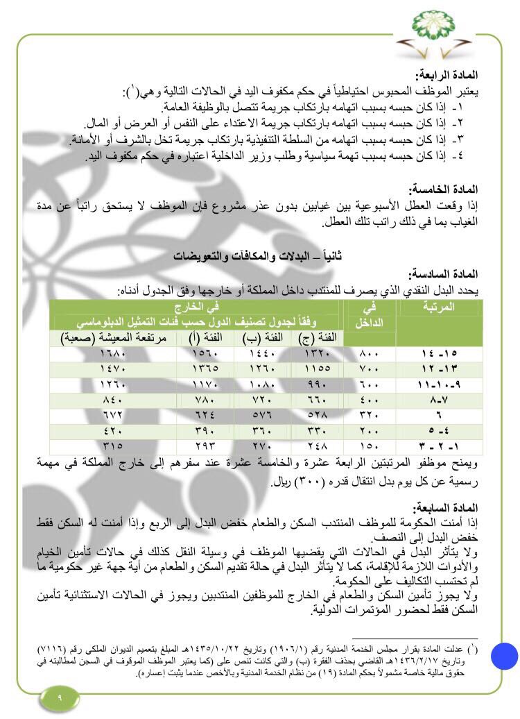 نظام الخدمة المدنية السعودي الجديد 2