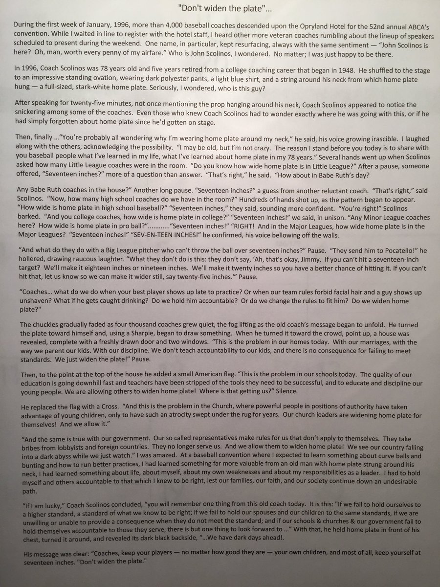 Great reminder about maintaining high standards and not giving in to what the culture views as acceptable. Must hold ourselves ACCOUNTABLE.