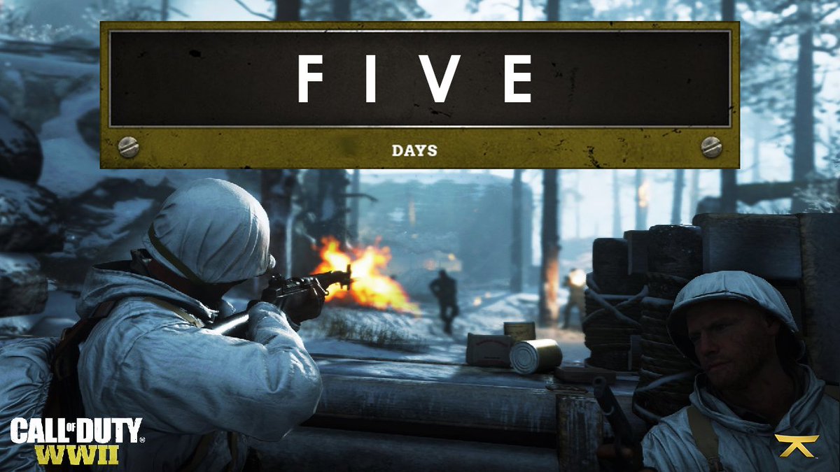 KriblerGaming's tweet photo. 5 Days until the #CallOfDutyWWII Beta begins! Are you ready? #TheFamInBlue https://t.co/DkOl1JTPB3
