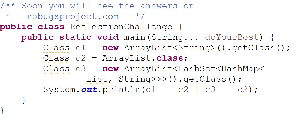 RafaDelNero's tweet photo. New #JavaChallenge! This time with @Java #Reflections!  What is the output? Try it out and improve your programming skills! #100DaysOfJava https://t.co/oC8zfuEM2M