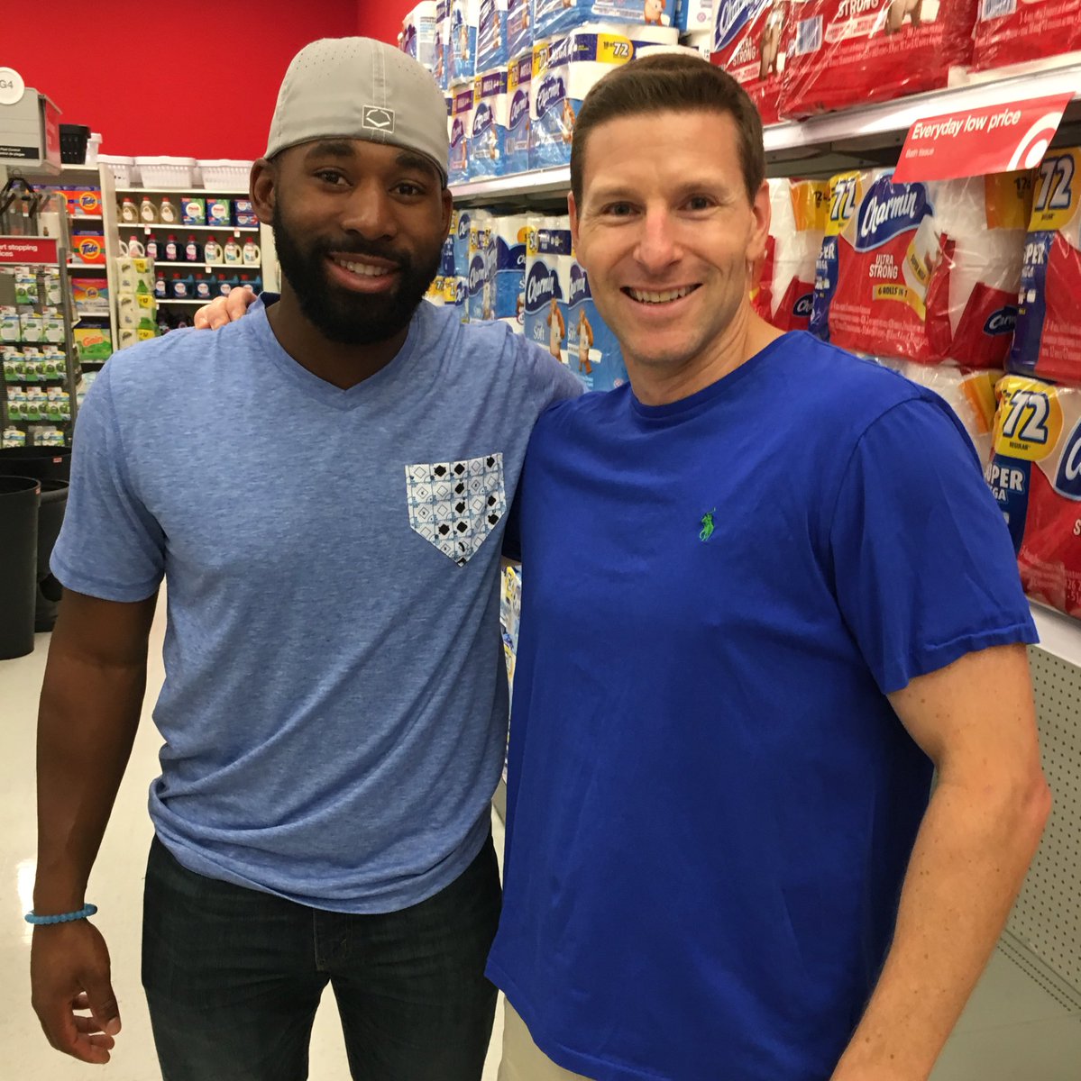 Just saying. Ever since a pep talk in Target, JBJ is 5for10 w 6 RBI. Coincidence? 😂<a href="/JackieBradleyJr/">Jackie Bradley Jr.</a> 
#RVAintown
#goodluckcharm
#meetyouinCLE