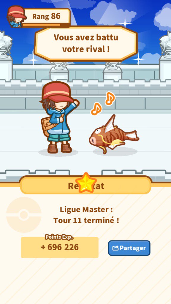 greffeb's tweet photo. On a gagné !
Diarrhée  a fait un bond de 212,88 m ! #Magicarpe https://t.co/wK765FytKX https://t.co/cK97US69MH