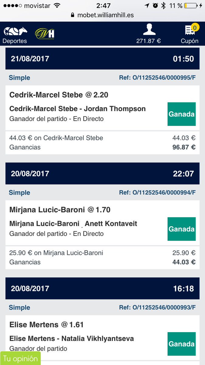 AdrianLipe's tweet photo. Pasamos de 50β¬ a 271β¬ en el reto que estamos haciendo en mi canal de Telegram! π² https://t.co/72BBtzlU9C
Cuando paramos? ππ #RetoWEST https://t.co/hKvY67DuPv